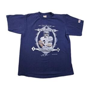 Vtg Nutmeg Mills Dallas Cowboys Troy Aikman Single-Stitch T-Shirt - Mens XL